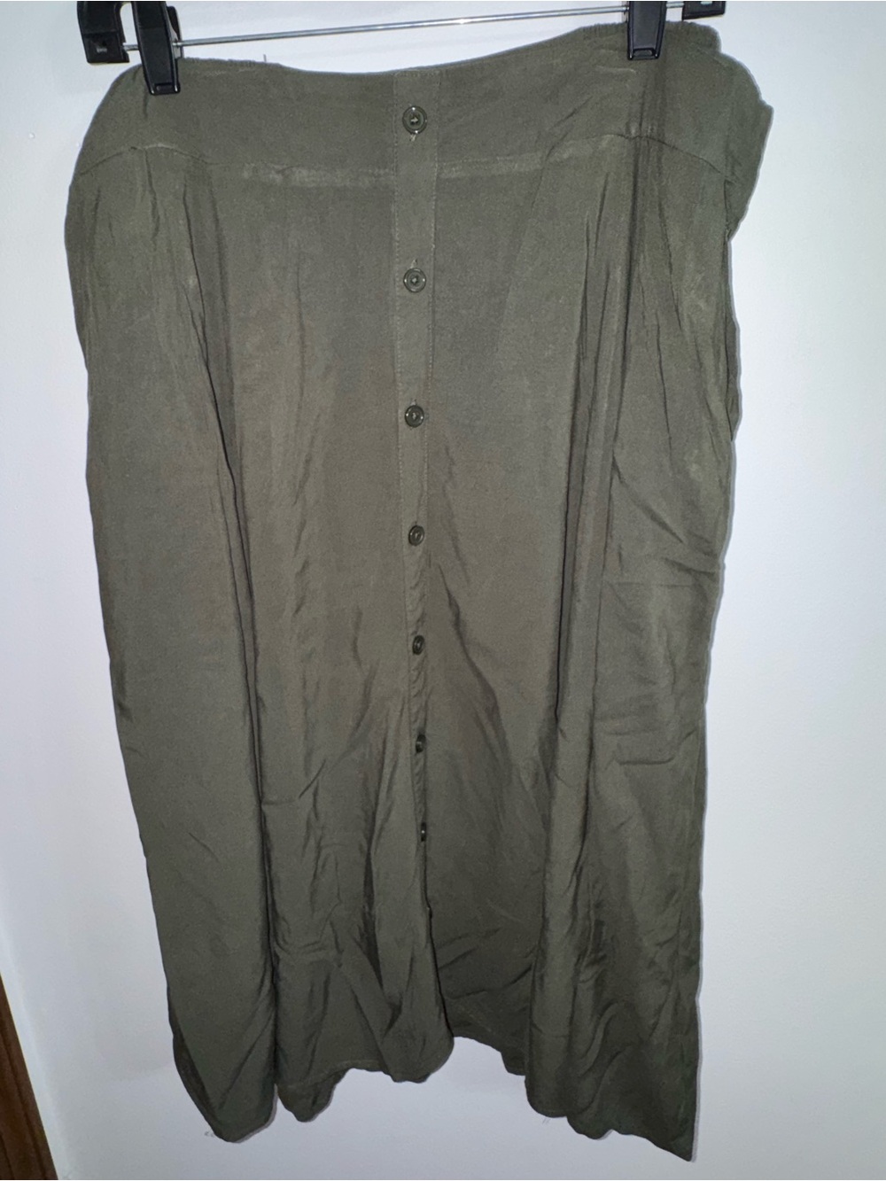 Torrid Olive Button-Front Midi Skirt